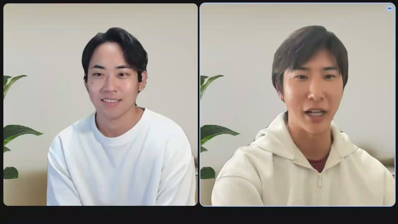 オンライン取材中の寺澤さん(右)と聞き手の泉(左)